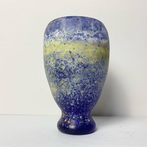 Sandra Rich Germany Designer Art Glass Vase, Cobalt Blue Vase